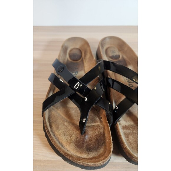 Betula Birkenstock Vinja Sandals Womens Sz 40 Soft Footbed Patent Leather - Picture 6 of 12